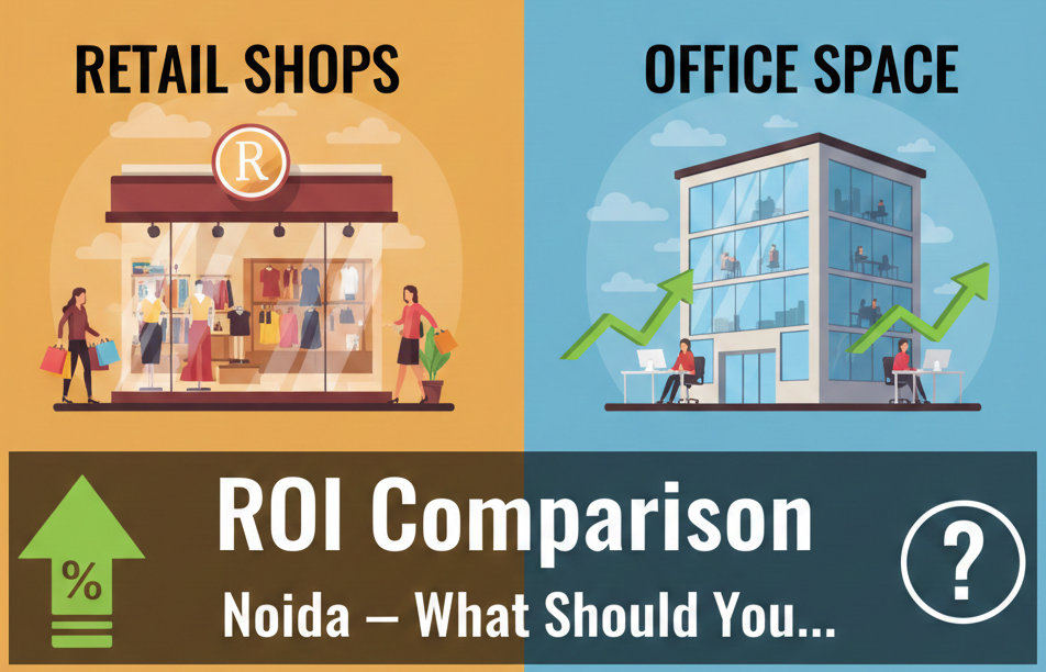 ROI Comparison: Retail Shops vs Office Space in Noida — What Should You Buy?